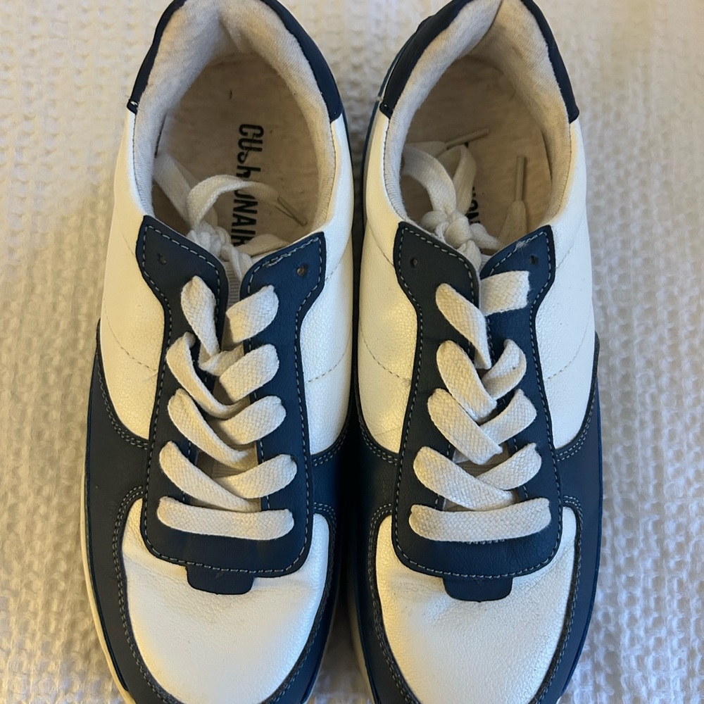 Club Monaco Navy and White Sneakers